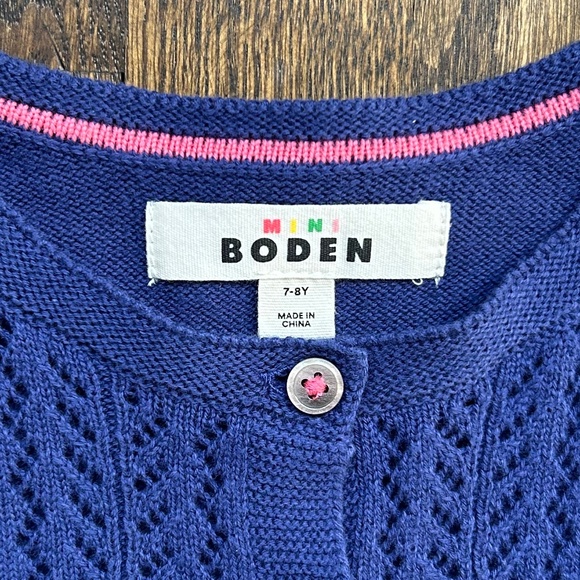 Mini Boden cotton cardigan sweater buttons 7-8Y - Picture 2 of 4